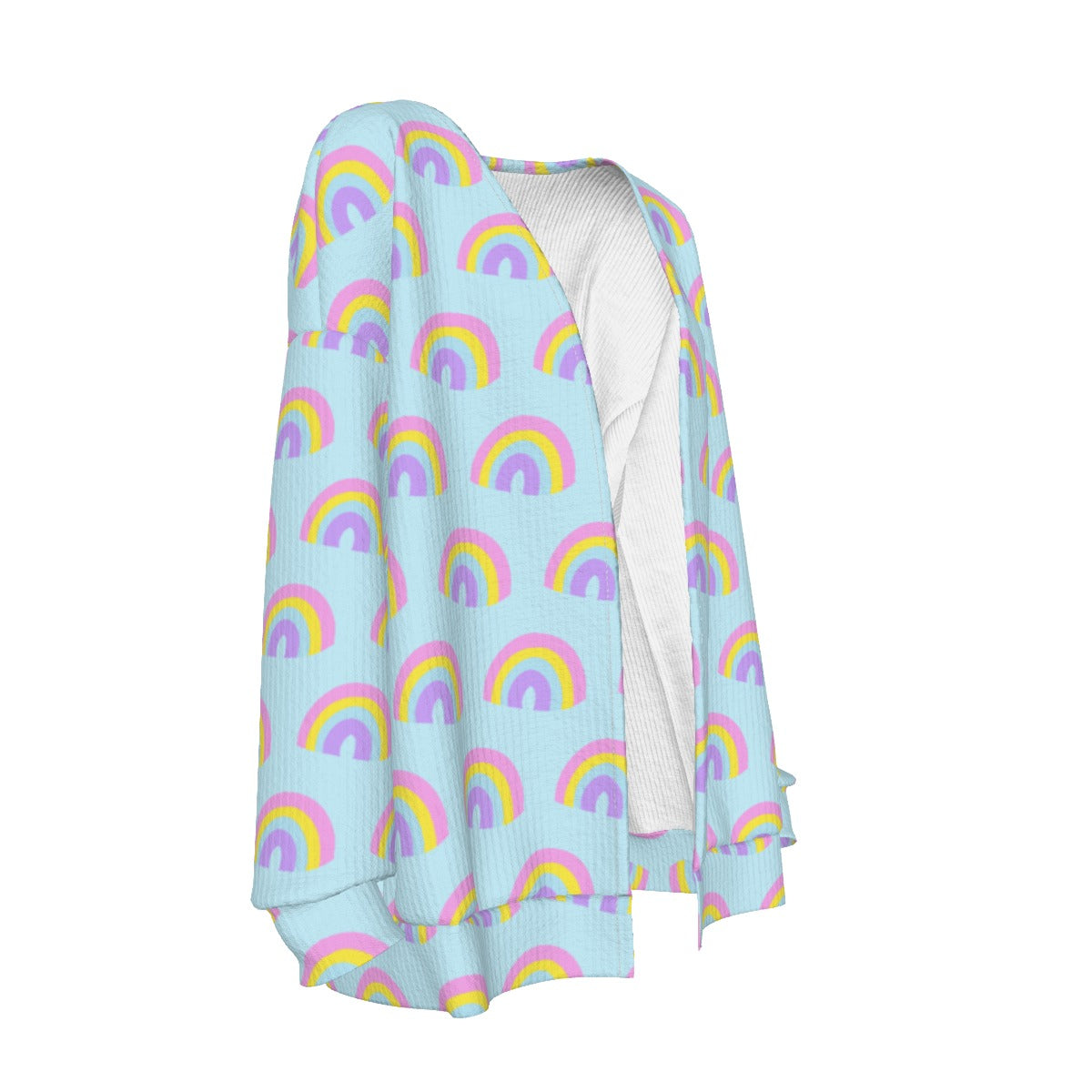Charmed With Luck Rainbow Open Front Cardigan (Blue) [Holley Tea Time x Good Luck Cutie]