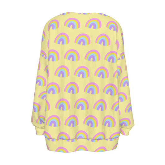 Charmed With Luck Rainbow Open Front Cardigan (Yellow) [Holley Tea Time x Good Luck Cutie]